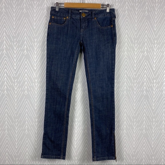 FREE PEOPLE Dark Wash Ankle Zip Jeans - Picture 3 of 9